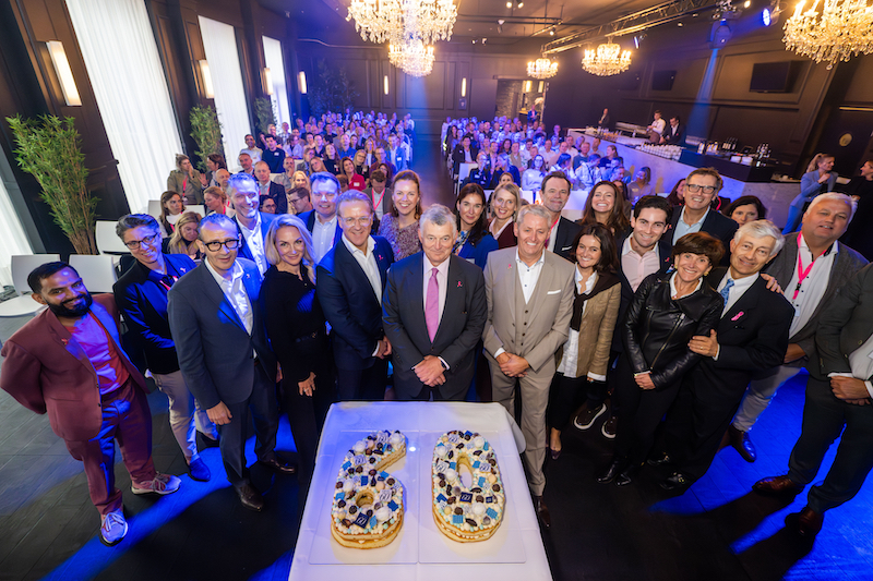 Estee Lauder Companies leadership celebrating the 60th anniversary of the Oevel Manufacturing and Fulfillment Campus in Belgium