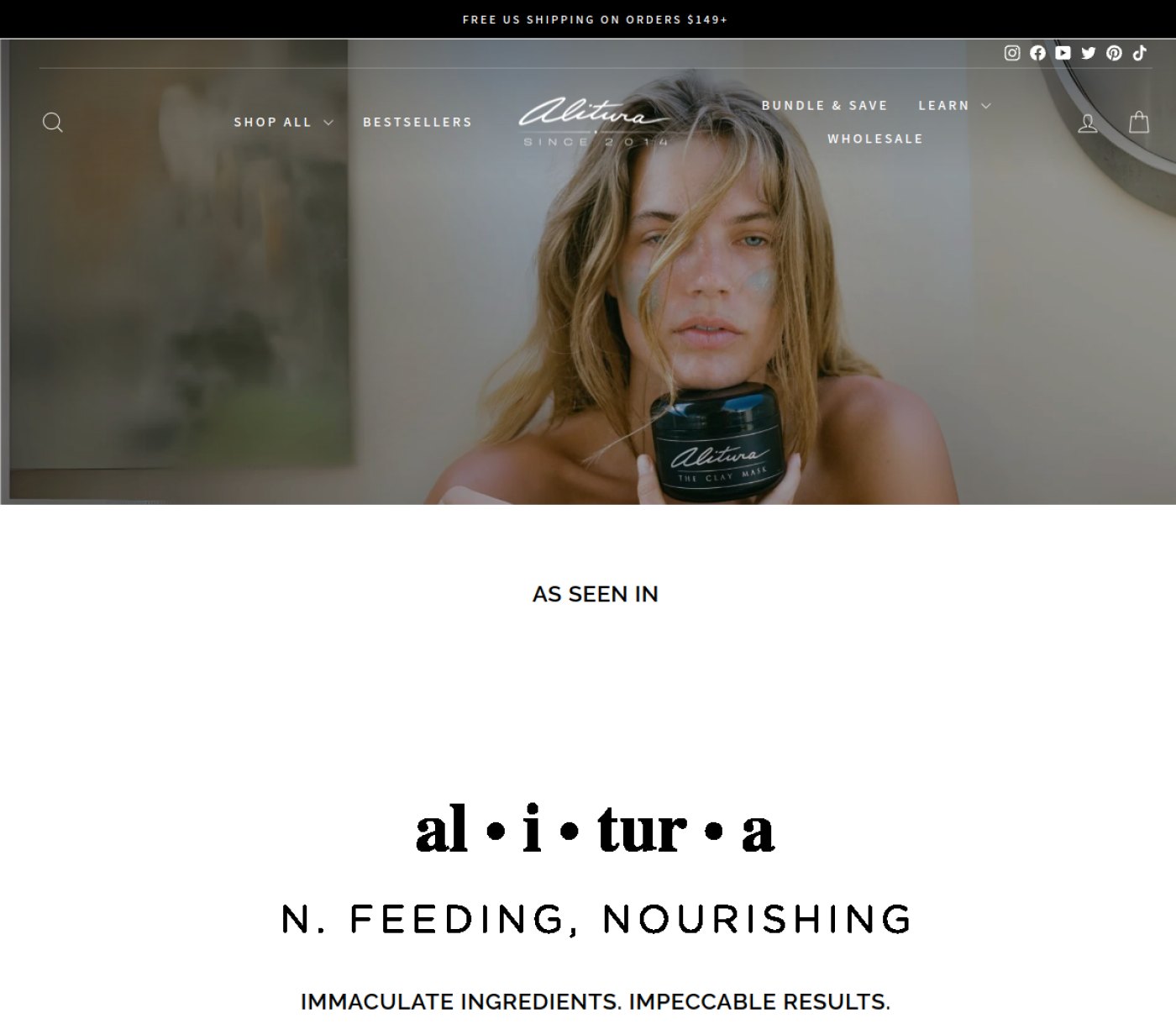 the Alitura Naturals official website