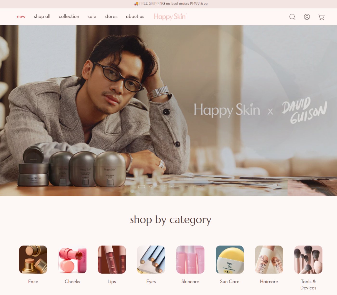 the Happy Skin official website