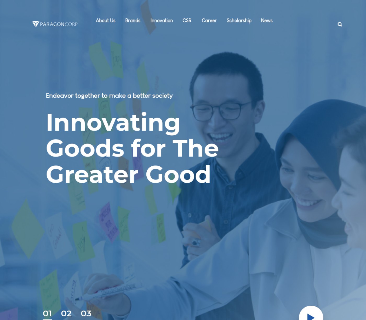 the ParagonCorp corporate website
