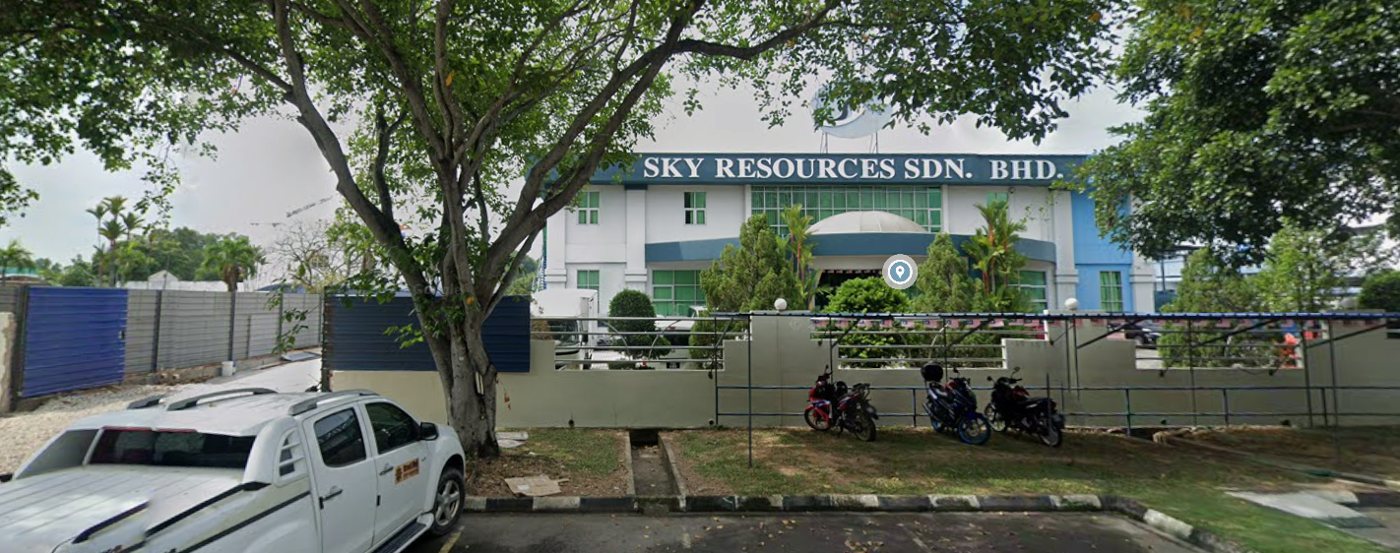 Sky Resources Sdn Bhd factory, Bukit Tengah, Penang, street-level view